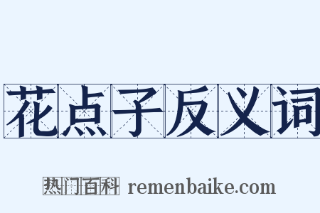 花点子反义词是什么意思的图片